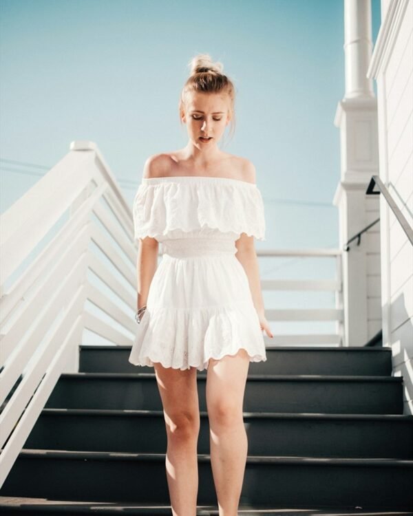 Fluid Evening Dress - Angle