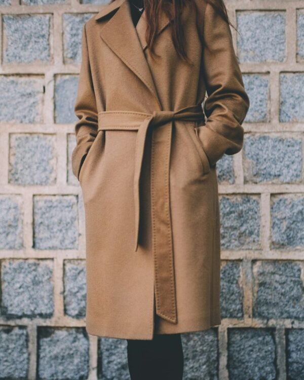 Sculpted Wool Coat - Angle