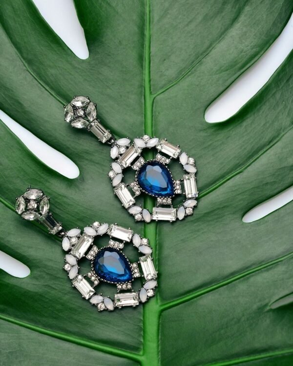 Sculptural Metal Earrings - Angle